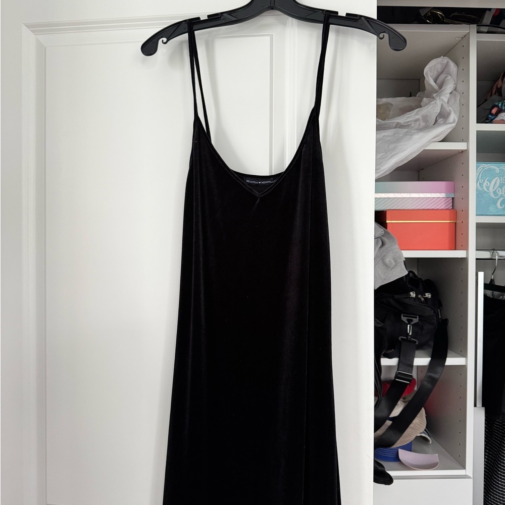 Black Velvet Slip Dress